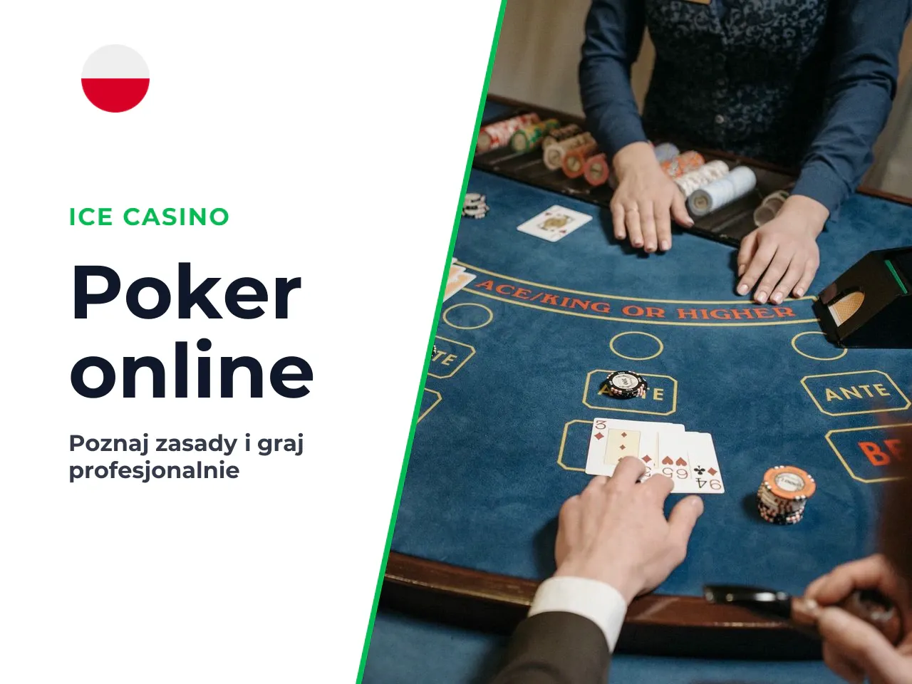 # Poker online: zasady, podstawy Texas Hold'em i darmowa gra na start *Ostatnia aktualizacja: lipiec 2026 · Autorka: Lena Zielińska · Źródła: KCPU, Ministerstwo Finansów, TDA, WSOP* Poker to jedna z n